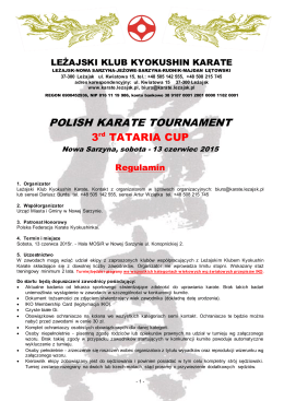 POLISH KARATE TOURNAMENT