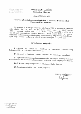 Zarządzenie Nr - Biuletyn Informacji Publicznej Urzędu Miasta