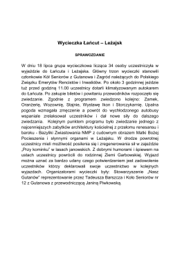 Wycieczka Łańcut – Leżajsk