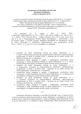 Zarządzenie Nr R0.0050.140.2015.BP