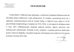 Urząd Gminy W Dębowej Łące informuje o możliwości uzyskania