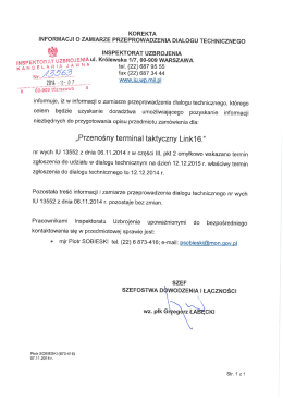 INSPEKTORAT UZBROJENIA ma. uzBRoJENiA ul. Królewska 1I7