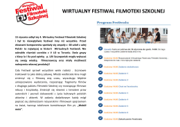 Wirtualny Festiwal Filmoteki Szkolnej