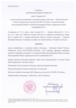 UchwaÅ‚a PKW - Sojusz Lewicy Demokratycznej