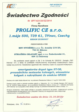 Świadectwo Zgodności