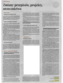 Zmiany przepisów, projekty,