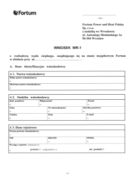 Wniosek o rozbudowę węzła