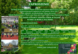 ZAPROSZENIE - Publiczne Gimnazjum w Płazie