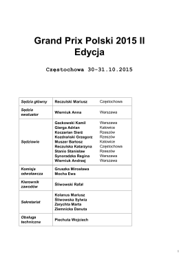Grand Prix Polski 2015 II Edycja - Skoki do wody