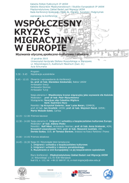 szczeg&oacute;łowy program - pobierz - Uniwersytet Kardynała Stefana