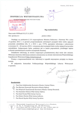 Szczegółowa informacja o planowanej akcji szczepienia lisów