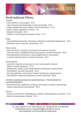 Menu Andrzejkowe plik PDF