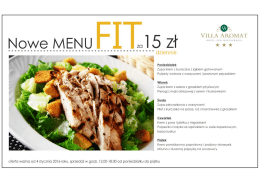 FIT MENU 15 zł/zestaw (dwa dania + woda)