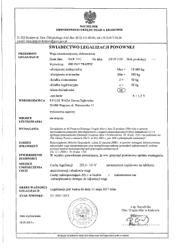NACZELNIK OBWODOWEGO URZĘDU MIAR w KRAKOWIE 31