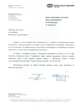 tutaj - Sekcja Krajowa Kolejarzy NSZZ "Solidarność"