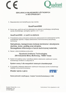Deklaracja własności użytkowych CE