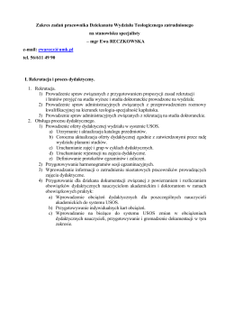zakres obowiązków specjalisty dziekanatu na WT UMK (*pdf)