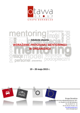 wdrażanie programu mentoringu w organizacji