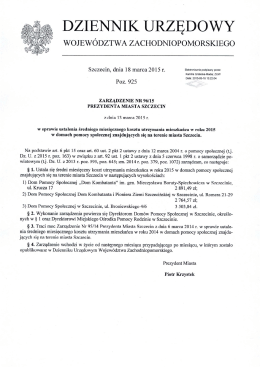 zarządzenie nr 96/15