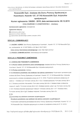Nowosiółki Dyd.: dostawa dla Domu Pomocy