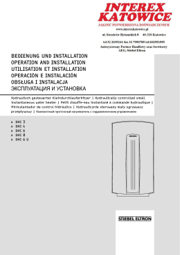 Instrukcja obsługi i montażu przepływowych