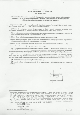 Uchwała Rady Miejskiej