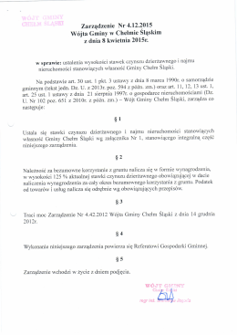 Zarządzenie Nr 4.12.2015 - BIP Urząd Gminy Chełm Śląski