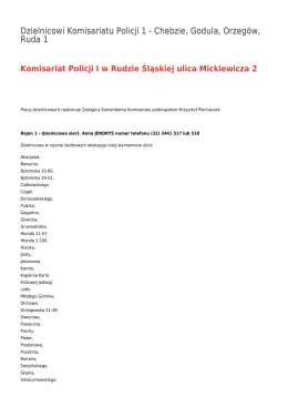 Generuj PDF - Komenda Miejska Policji w Rudzie Śląskiej