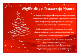 Wigilia 2015 z Restauracją Picanto