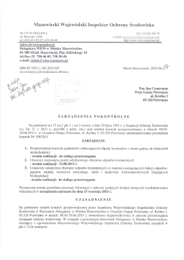 Mazowiecki Wojew&oacute;dzki Inspektor Ochrony Środowiska