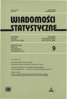 Wiadomości Statystyczne Nr 9 - Wrzesień 2015 r.