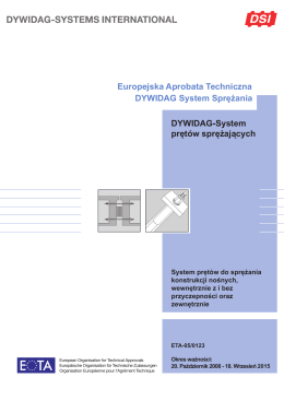 ETA-05_0123_System prętów sprężających - Dywidag