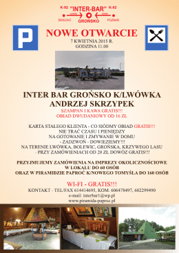 Inter-Bar Skrzypek ulotka A5