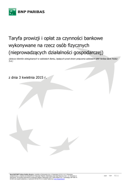 Taryfa MR MA - ZarabiajnaBankach.pl