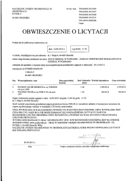 Obwieszczenie o licytacji 4 Naczelnika Urzędu Skarbowego w