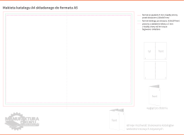 Makieta katalogu A4 składanego do formatu A5