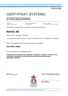 CERTYFIKAT sYsTEMU zARzĄDzAN|A