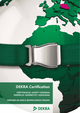 Folder firmowy DEKRA Certification