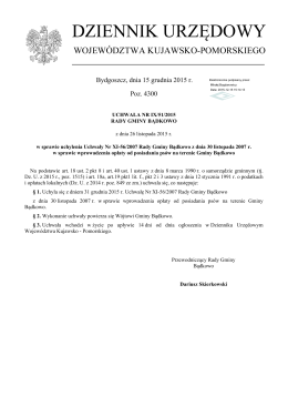 Uchwała Nr IX/51/2015 z dnia 26 listopada 2015 r.