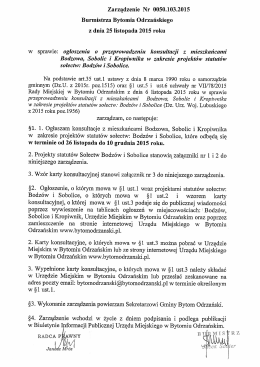 Zarządzenie Nr 0050.103.2015 Burmistrza