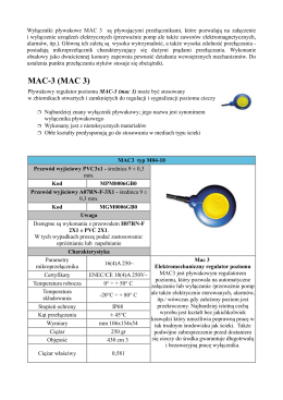 MAC3 – ścieki – karta katalogowa