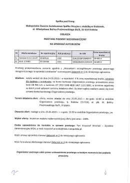 Sp&oacute;łka pod firmą - Małopolskie Dworce Autobusowe SA