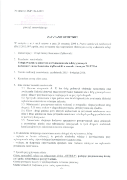 ZAPYTANIE OFERTOWE - Gminy Kamieniec Ząbkowicki