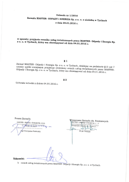 Uchwała nr 1/2016