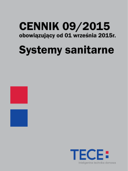cennik 09/2015 Systemy sanitarne