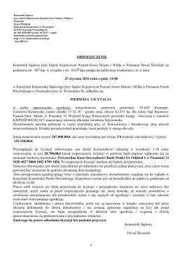 the PDF file - Komornik Sądowy przy Sądzie Rejonowym