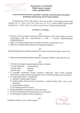 Nr IV/85/2015 z dnia 01.02.2015 r. w sprawie przeznaczenia do