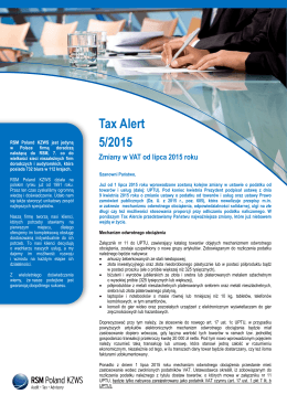 Tax Alert 5/2015