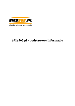 SMS365.pl - podstawowe informacje