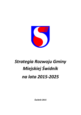 Strategia Rozwoju Gminy Miejskiej Świdnik na lata 2015-2025